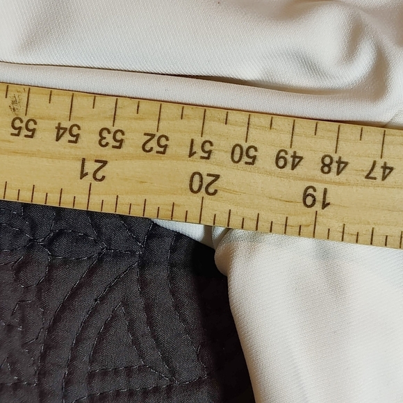 Polo Ralph Lauren Faux Wrap Crepe Midi Dress Cream Buckles Size 12 Black Label - Picture 10 of 12